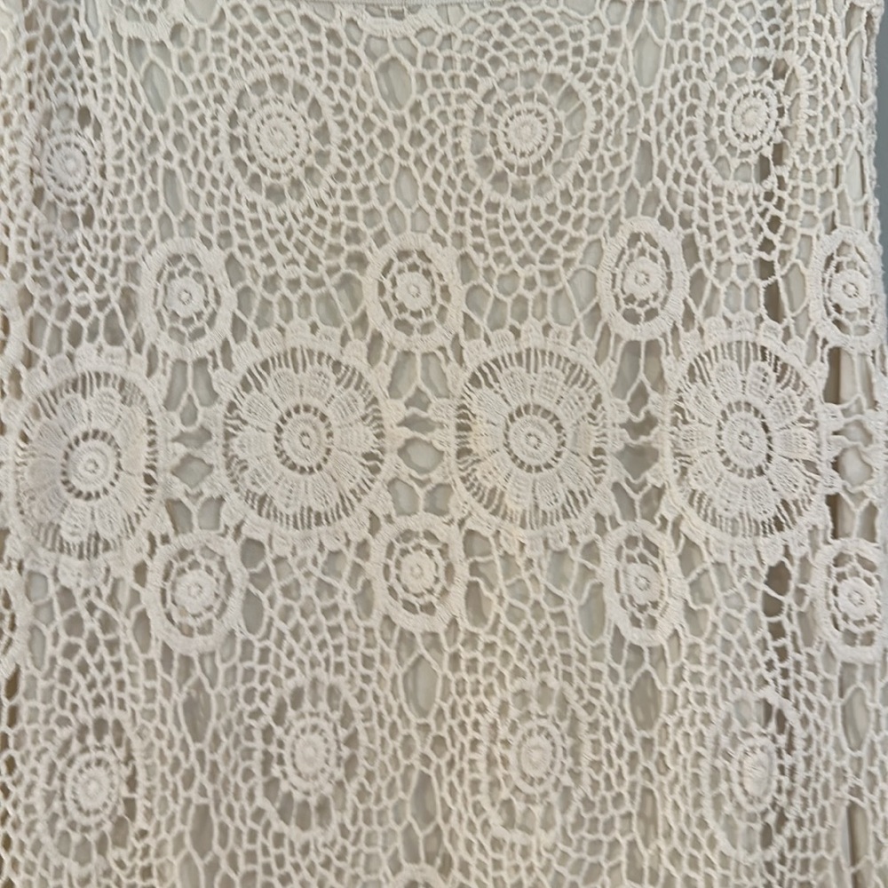 Beautiful white crochet DB Established 1962 skirt  size large - Picture 3 of 7